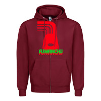 Burgundy fu manchu Zipper Hoodie - artisFamous