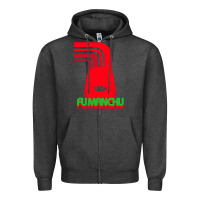 Charcoal Heather fu manchu Zipper Hoodie - artisFamous