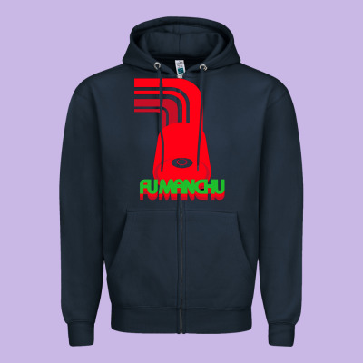 Fu Manchu Zipper Hoodie Designed By Artisfamous