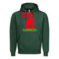 Sports Green fu manchu Zipper Hoodie - artisFamous