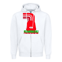 White fu manchu Zipper Hoodie - artisFamous