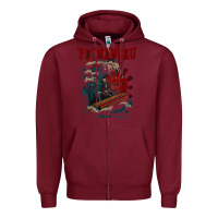 Burgundy fu manchu Zipper Hoodie - artisFamous
