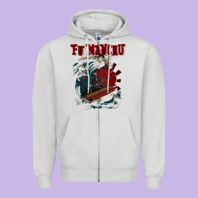 Fu Manchu Zipper Hoodie Designed By Artisfamous