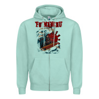 Seafoam fu manchu Zipper Hoodie - artisFamous