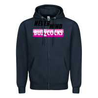 Navy Never Mind the Buzzcocks Zipper Hoodie - artisFamous
