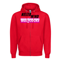 Red Never Mind the Buzzcocks Zipper Hoodie - artisFamous