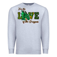 Heather Grey For The Love Of The Dragons Premium Sweatshirt - RanaPortraitStore