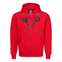 Red Circa Survive Zipper Hoodie - artisFamous