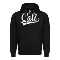 Black camo cali Zipper Hoodie - artisFamous