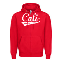 Red camo cali Zipper Hoodie - artisFamous