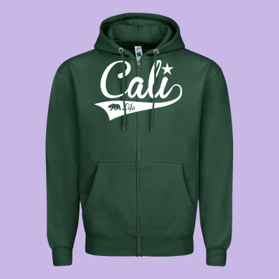 Camo Cali Zipper Hoodie Designed By Artisfamous