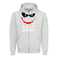 Dove Grey why so serious Zipper Hoodie - artisFamous