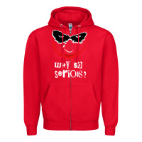 Red why so serious Zipper Hoodie - artisFamous
