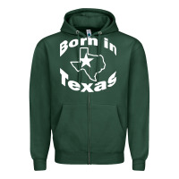 Sports Green born in texas Zipper Hoodie - artisFamous