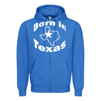 True Royal born in texas Zipper Hoodie - artisFamous
