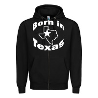 Black born in texas Zipper Hoodie - artisFamous
