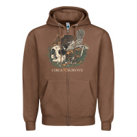 Chestnut Circa Survive Zipper Hoodie - artisFamous
