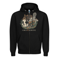 Black Circa Survive Zipper Hoodie - artisFamous