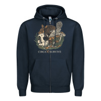 Navy Circa Survive Zipper Hoodie - artisFamous