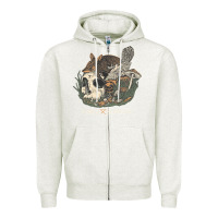 Oatmeal Heather Circa Survive Zipper Hoodie - artisFamous