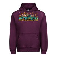 Mauve Wine western animals truck Urban Hoodie - Jasminsmagicworld