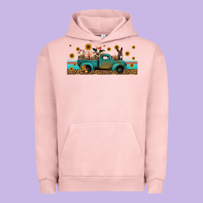 Western Animals Truck Urban Hoodie Designed By Jasminsmagicworld