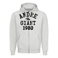Dove Grey andre the giant 1980 Zipper Hoodie - artisFamous