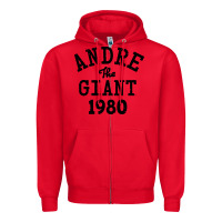 Red andre the giant 1980 Zipper Hoodie - artisFamous