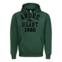 Sports Green andre the giant 1980 Zipper Hoodie - artisFamous