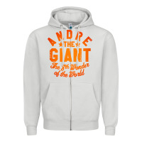 Dove Grey andre the giant 8th wonder of the world Zipper Hoodie - artisFamous