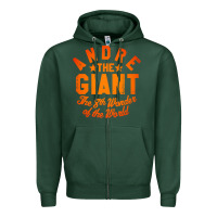 Sports Green andre the giant 8th wonder of the world Zipper Hoodie - artisFamous