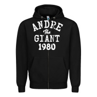 Black andre the giant 1980 Zipper Hoodie - artisFamous