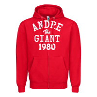 Red andre the giant 1980 Zipper Hoodie - artisFamous