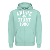 Seafoam andre the giant 1980 Zipper Hoodie - artisFamous