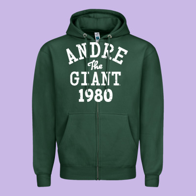 Andre The Giant 1980 Zipper Hoodie Designed By Artisfamous