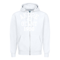 White andre the giant 1980 Zipper Hoodie - artisFamous