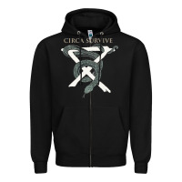 Black Circa Survive Zipper Hoodie - artisFamous