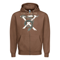 Chestnut Circa Survive Zipper Hoodie - artisFamous