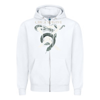 White Circa Survive Zipper Hoodie - artisFamous