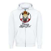 White chris stapleton Zipper Hoodie - artisFamous