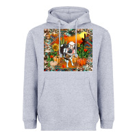 Heather Grey Fall baby cow Heavyweight Hoodie - RanaPortraitStore