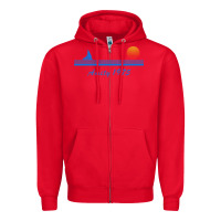 Red amity island 1975 Zipper Hoodie - artisFamous