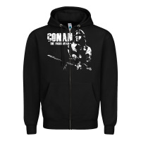 Black conan the barbarian vintage Zipper Hoodie - artisFamous