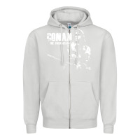 Dove Grey conan the barbarian vintage Zipper Hoodie - artisFamous
