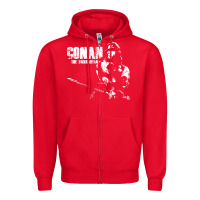 Red conan the barbarian vintage Zipper Hoodie - artisFamous