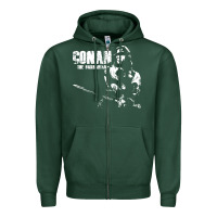 Sports Green conan the barbarian vintage Zipper Hoodie - artisFamous