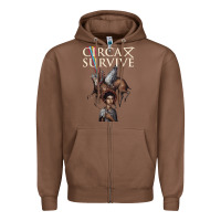 Chestnut Circa Survive Zipper Hoodie - artisFamous