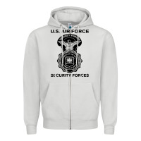 Dove Grey air force security forces Zipper Hoodie - artisFamous