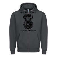 Smoke air force security forces Zipper Hoodie - artisFamous