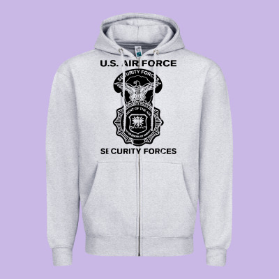 Air Force Security Forces Zipper Hoodie Designed By Artisfamous